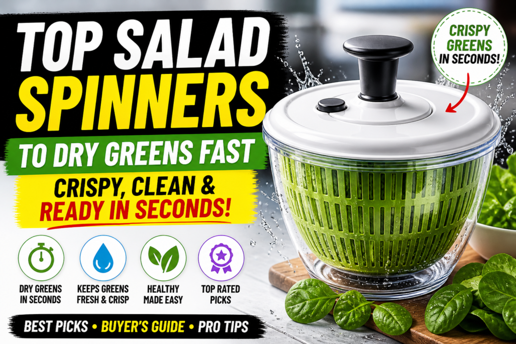 Top Salad Spinners to Dry Greens Fast (Crispy, Clean & Ready in Seconds)