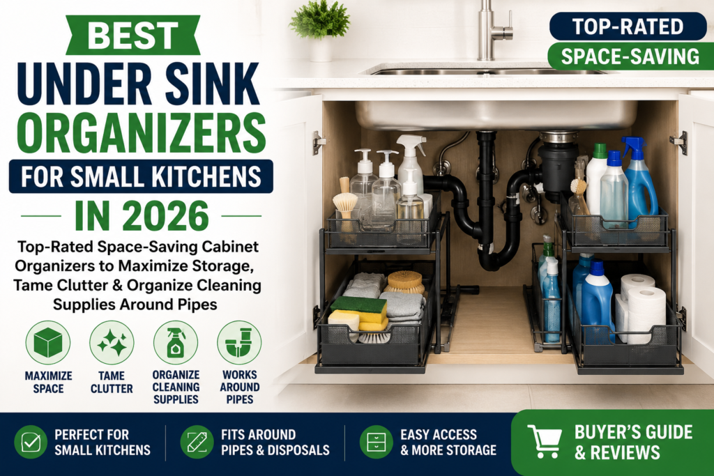 Best Under Sink Organizers for Small Kitchens in 2026: Top-Rated Space-Saving Cabinet Organizers to Maximize Storage, Tame Clutter, and Organize Cleaning Supplies Around Pipes
