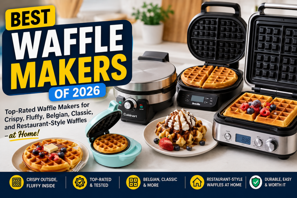 Best Waffle Makers of 2026: Top-Rated Waffle Makers for Crispy, Fluffy, Belgian, Classic, and Restaurant-Style Waffles at Home