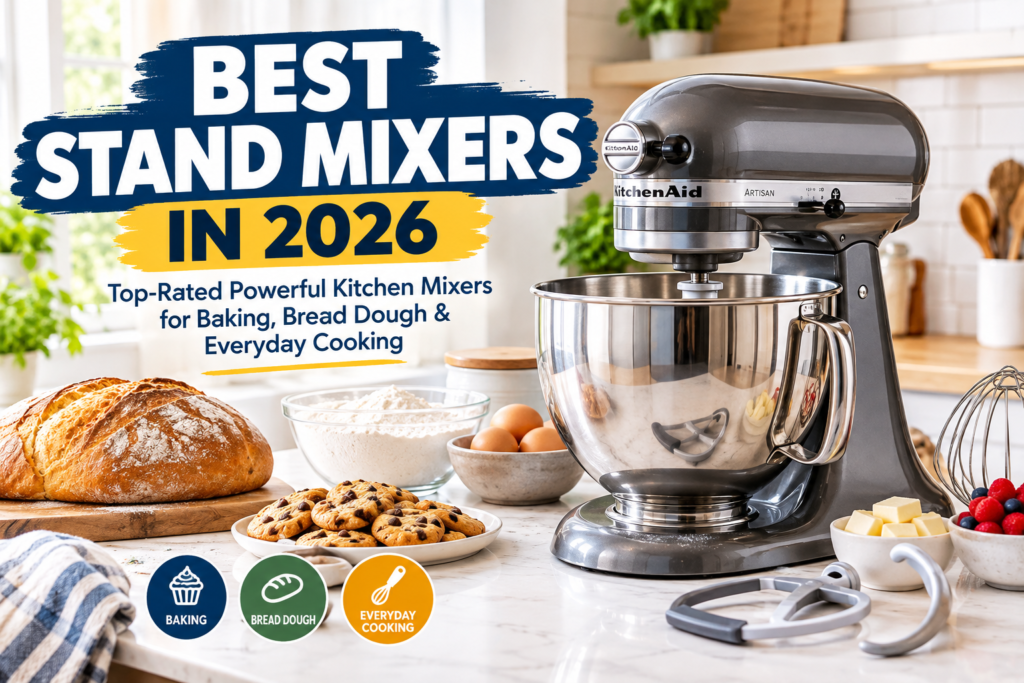 Best Stand Mixers in 2026: Top-Rated Powerful Kitchen Mixers for Baking, Bread Dough & Everyday Cooking