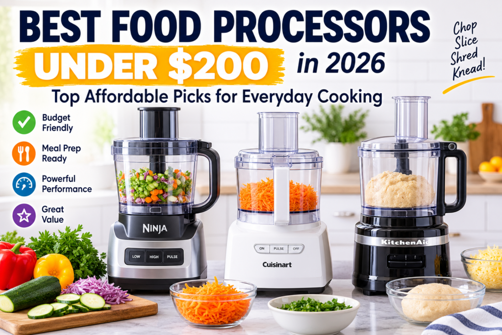 Best Food Processors Under $200 in 2026: Top Affordable Picks for Everyday Cooking
